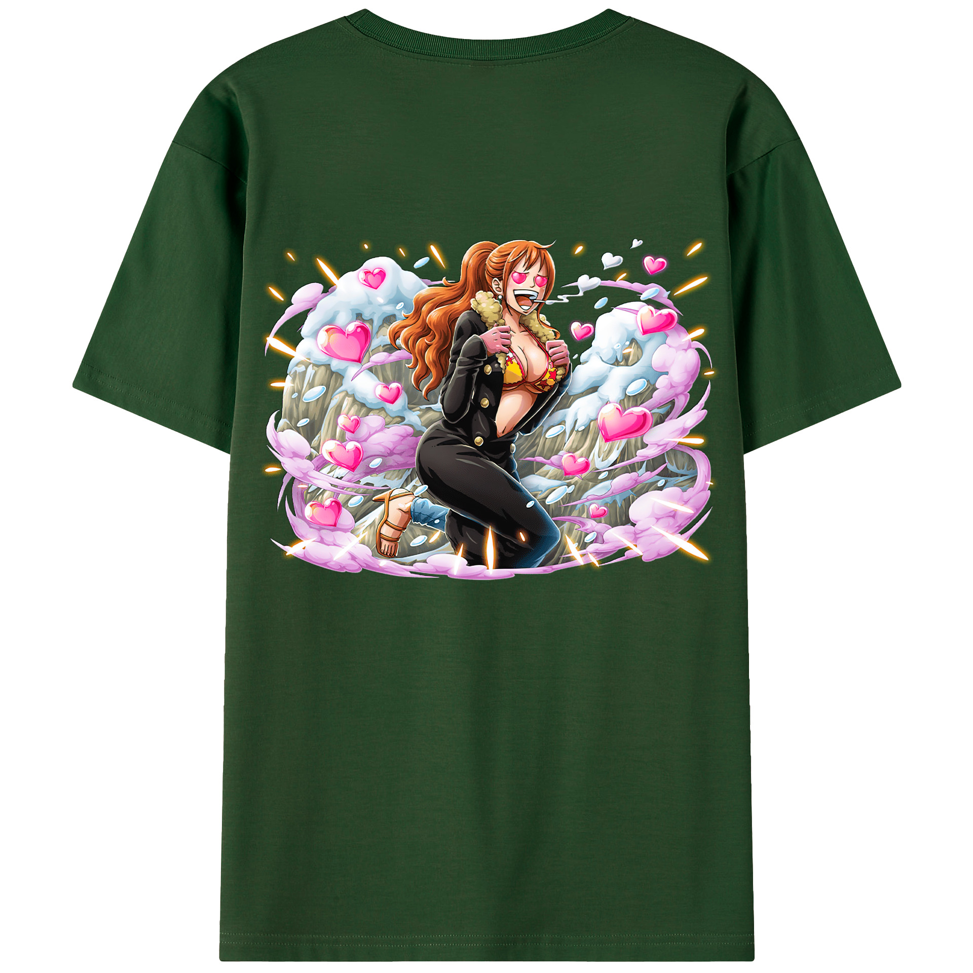 ワンピース ナミ ONE PIECE Nami 綿100％半袖Tシャツ（背面プリント）